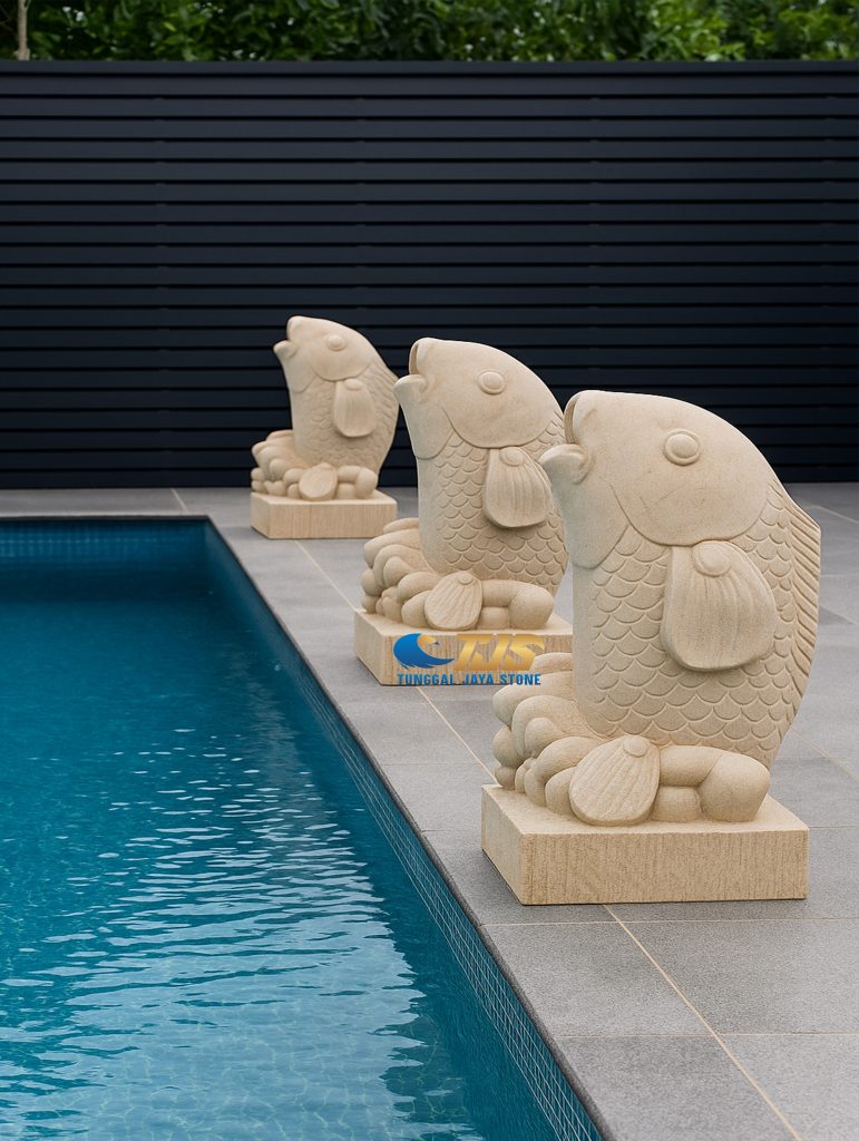 patung hiasan kolam