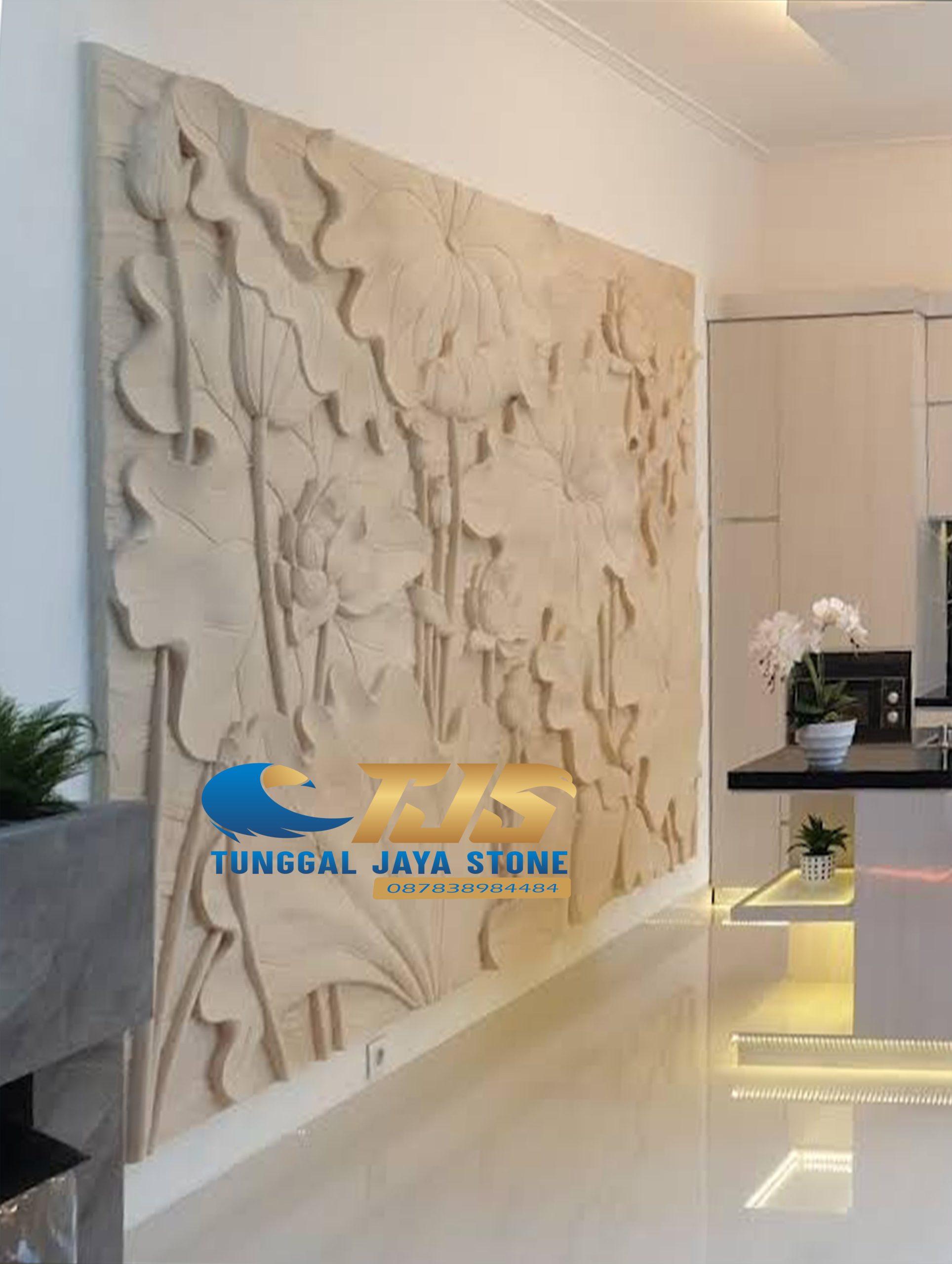 ornamen batu hiasan dinding