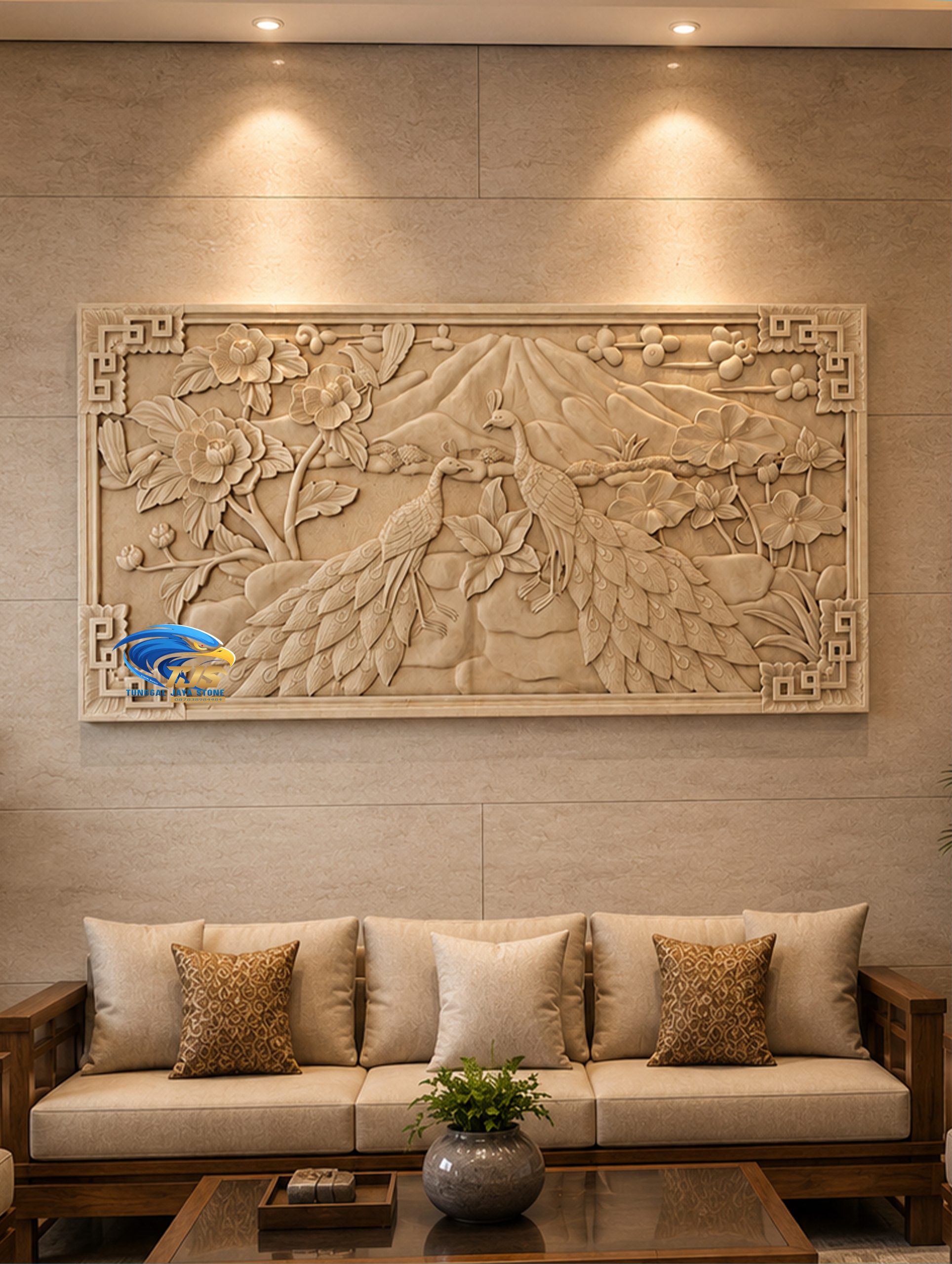 Relief Burung Merak